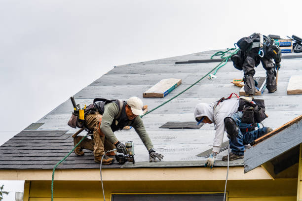 Professional Storm Damage Roof Repair technician working in Wake Forest, NC